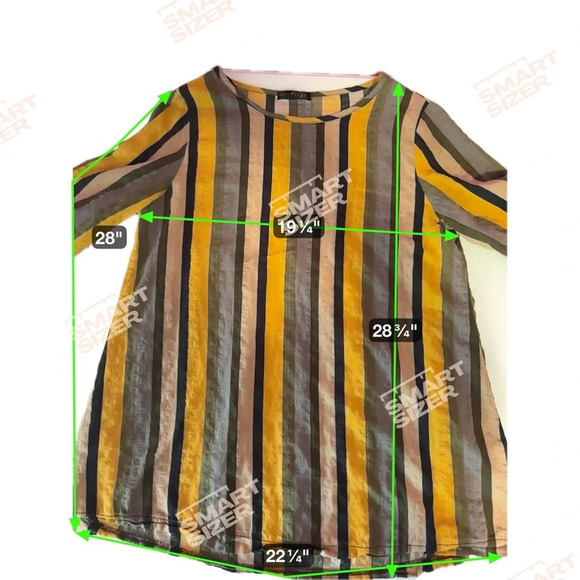 Chic Striped Yellow and Gray Tunic - Picture 8 of 8